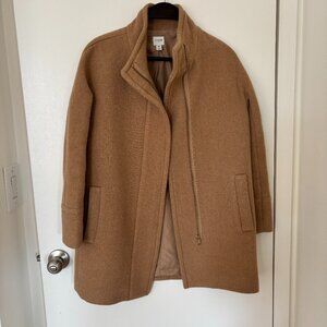 J Crew Petite Wool City Coat Camel